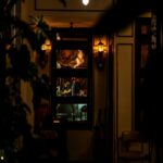 Nighttime Bar Entrance Mobile Wallpaper