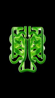 Green Substance on Black Background Wallpaper