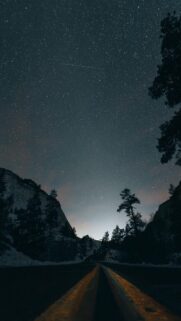Stunning Starry Night Sky Over Mountain Road