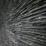 Dark Grey Slate Texture Wall Wallpaper