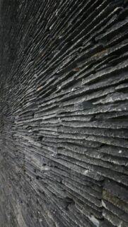 Dark Grey Slate Texture Wall Wallpaper