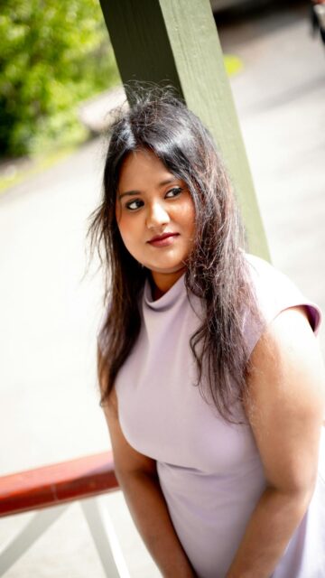 Lavender Dreams - Young Woman in Light Purple Dress