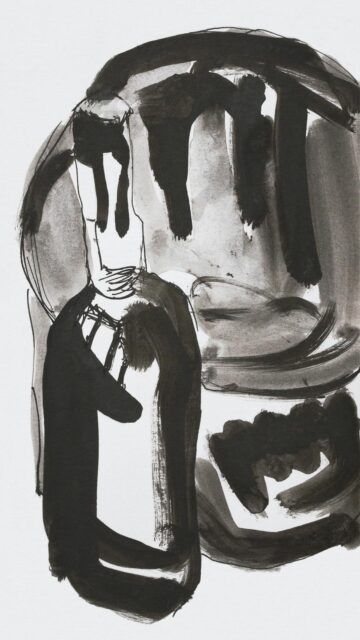 Mysterious Figure in Ink