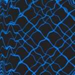 Abstract Blue Wavy Lines On A Dark Background