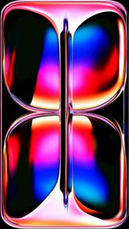 Abstract Colorful Fluid Shapes with Dark Background