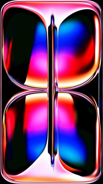Abstract Colorful Fluid Shapes with Dark Background