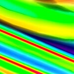 Abstract Colorful Stripes with Red Lines