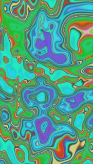 Abstract Colorful Swirling Patterns of Turquoise, Purple and Green