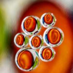 Vibrant Swirls with Water Droplets - Mobile Wallpaper