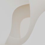 Soft White Curving Forms Wallpaper