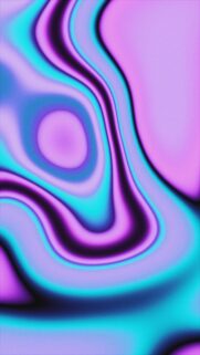 Abstract Fluid Art with Pink and Teal Swirls