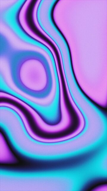 Abstract Fluid Art with Pink and Teal Swirls