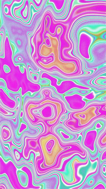 Abstract Pastel Swirls of Pink Yellow and Blue