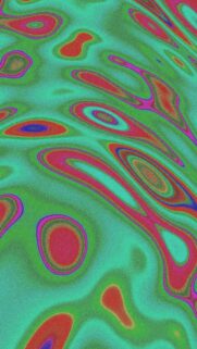 Vibrant Organic Pattern on Teal Background