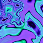 Purple Blue And Green Swirls Mobile Wallpaper