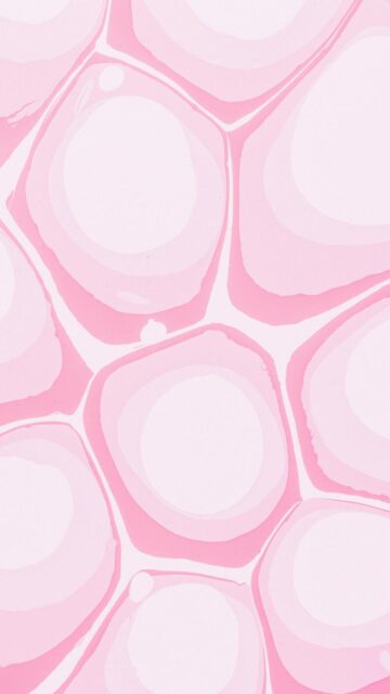 Abstract Pink Cell-Like Shapes with Light Centers