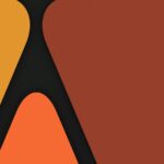 Vibrant Abstract Shapes on Dark Background