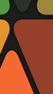 Vibrant Abstract Shapes on Dark Background