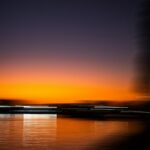 Abstract Sunset Over Water Mobile Wallpaper