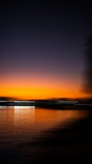 Abstract Sunset Over Water Mobile Wallpaper
