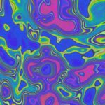 Ethereal Swirl: Blue Pink Green iPhone Wallpaper