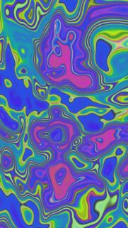 Ethereal Swirl: Blue Pink Green iPhone Wallpaper