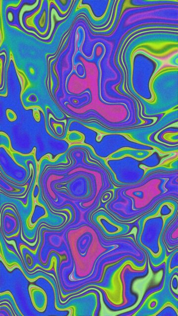 Ethereal Swirl: Blue Pink Green iPhone Wallpaper