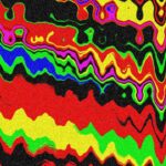 Vibrant Wavy Colors with Grainy Texture
