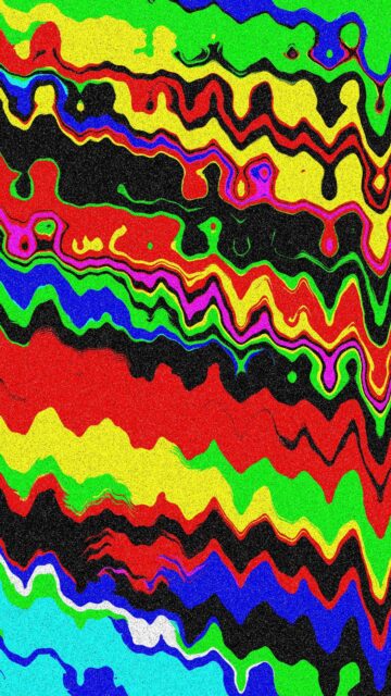 Vibrant Wavy Colors with Grainy Texture