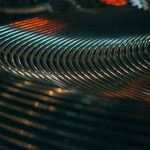 Metallic Waviness: Orange And White Reflections
