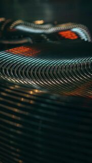 Metallic Waviness: Orange And White Reflections