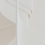 Sleek White Spiral Staircase Mobile Wallpaper
