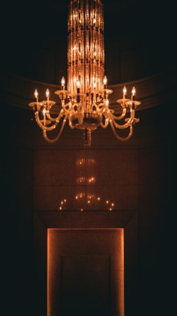 Cozy Atmosphere Chandelier Wallpaper