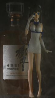 Whiskey and Anime Figure Mobile Wallpaper