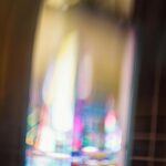 Blurred Colorful Lights Through Archway - Mobile Wallpaper