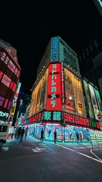 Tokyo Night: Brightly Lit Electronics Store