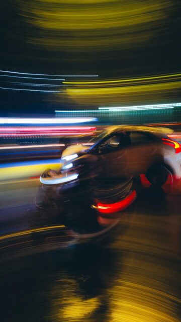 Nighttime Drive Motion Blur Wallpaper