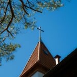 Clear Blue Skies with Church Steeples