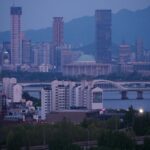 City Skyline at Dusk with Modern Architecture