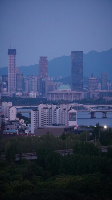 City Skyline at Dusk with Modern Architecture