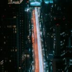 City Nights: Light Trails on Urban Streets
