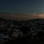 Dusk Cityscape with Buildings and Lights