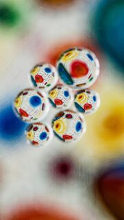 Vibrant Glass Beads Close-Up