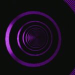 Purple Rings on Black Background - HQ Wallpaper
