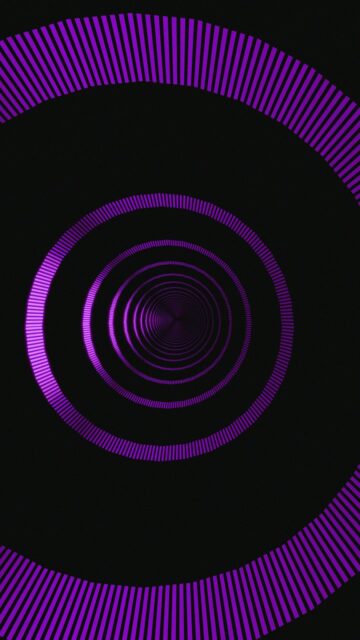 Purple Rings on Black Background - HQ Wallpaper