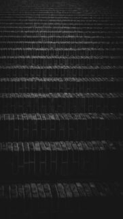 Elegant Dark Brick Stairs