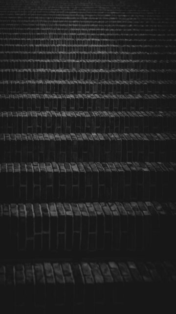 Elegant Dark Brick Stairs
