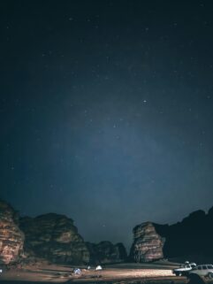 Desert Landscape With Tents And Stars At Night – Free 4K HD Download