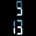Minimal Digital Clock Wallpaper - 9:13 on Black Background