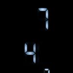 Digital Numbers Wallpaper - Minimalist Black Background